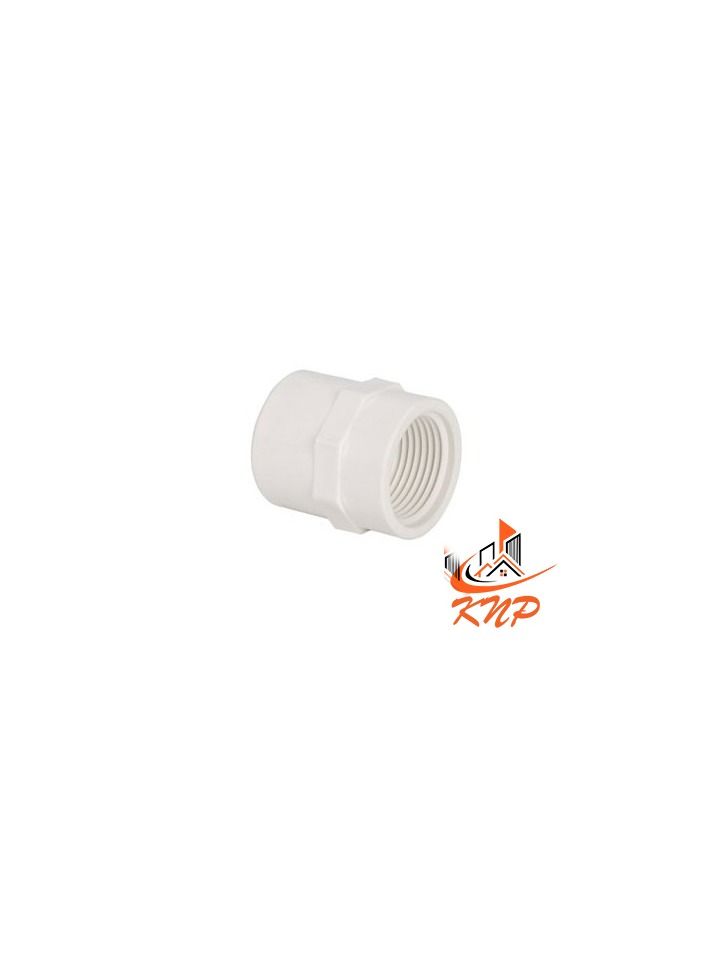 KNP PVC HP Female Thread Adaptor 1/2" - White - Image 2