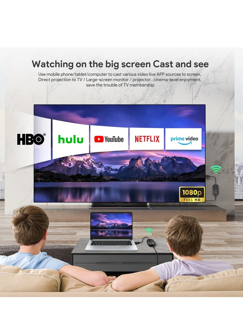 Wireless HDMI Transmitter and Receiver Kit, Plug & Play, 2.4/5GHz Wireless HDMI Extender for Streaming Media, Video, Audio from Laptop/PC/Camera/Phone to Monitor/Projector/HDTV - 98FT/30M Range - Image 4