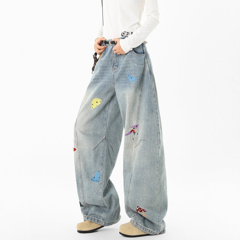 Unisex Classic Denim Jeans Loose Fit Daily Outdoor Wear - Image 4