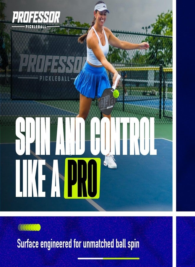 Professor Pickleball Professor PhD T700 Raw Carbon Fiber Premium Pickleball Paddle Racket - Precision Honeycomb Core - Enhanced Power & Control - USAPA Pickleball Approved - Image 4