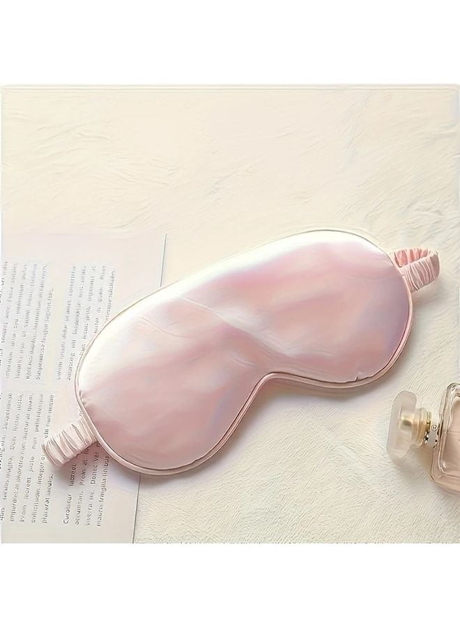 Luxury Double Sided Sleep Mask Blue Soft Portable Elastic Band Travel Naps - Image 2