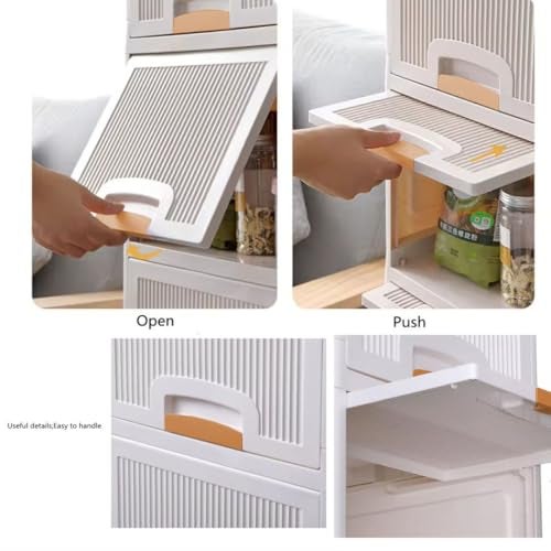 Aliensware 2Pcs Foldable Storage Organizer for Clothes/Space-Saving Cupboard/Plastic Almirah for Cloth Rack/Kid Wardrobe for Toys/Stackable Cabinet for Home, Bathroom, Kitchen-Aliens (White Door) - Image 3
