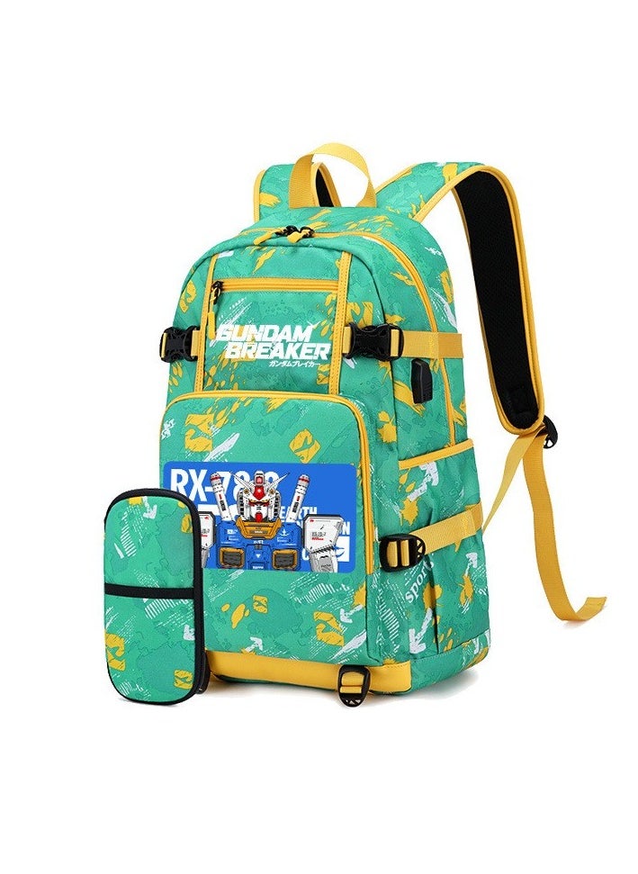 Generic - Junior High School Student Backpack  Primary School Student Large Capacity School Bag, Pencil Case Set 41*14*28cm - Image 1