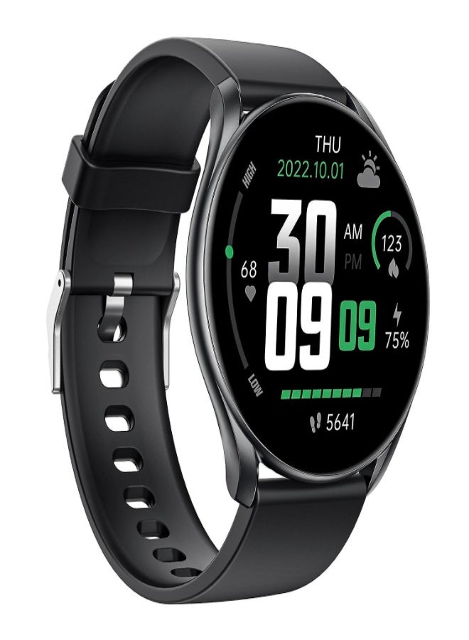 AROAQ GTR1 Smart Watch – 1.28" Color Display, Heart Rate, SpO2 & BP Monitoring, 100+ Sports Modes, GPS, IP68 Waterproof, Fitness Tracker for Android & iOS - Black - Image 1