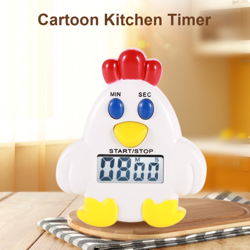 Cute Cartoon Electronic LCD Digital Countdown Kitchen Timer Cooking & Baking Helper #Chicken - Image 3