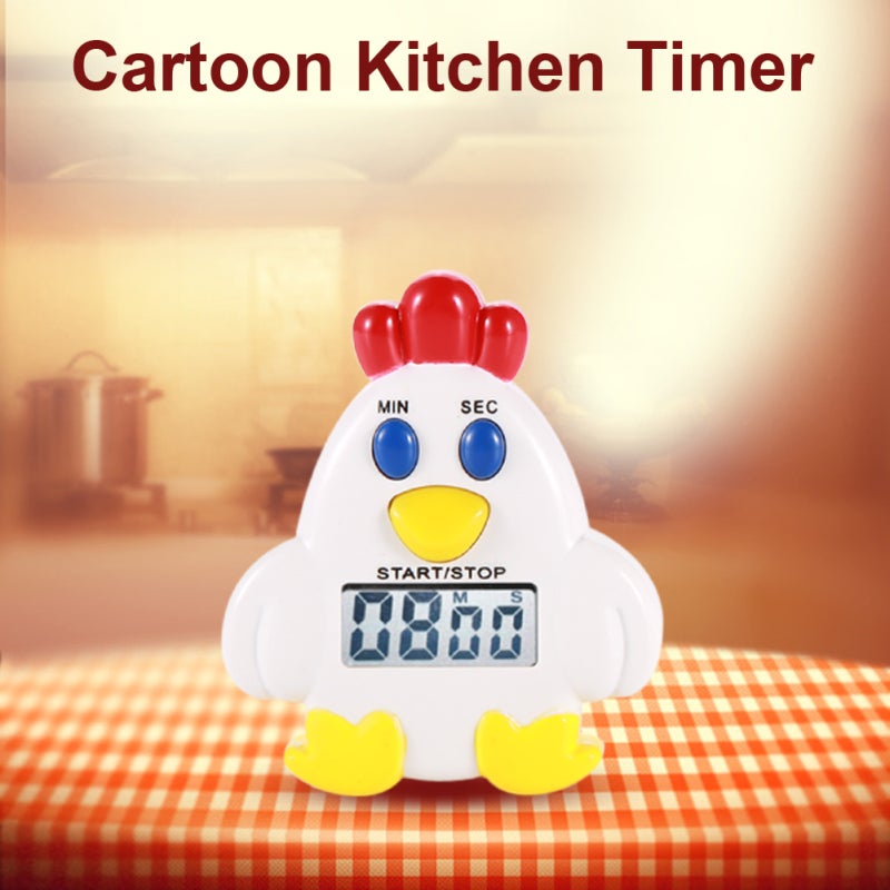 Cute Cartoon Electronic LCD Digital Countdown Kitchen Timer Cooking & Baking Helper #Chicken - Image 2