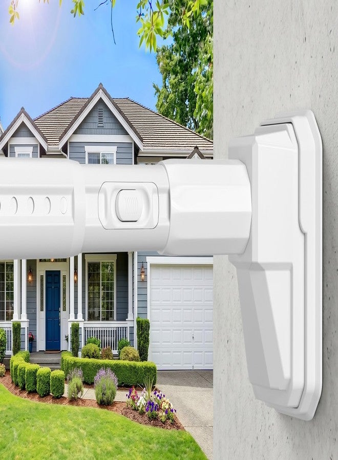 QINGYUN Tension Curtain Rod 41-185 In (4-15ft), Extra Long Tension Rod No Drilling For Patio Windows, White Shower Curtain Rod For Room Divider,One-Click Telescopic Rod, Outdoor Curtain Rods Never Rust - Image 1