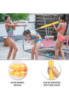 GROIC 4 Nozzles 55CM Water Blasters Water Guns Water Soaker Water Cannon Summer Swimming Pool Toys Beach Sand Water Sport Fight Game for Kids  - Image 4