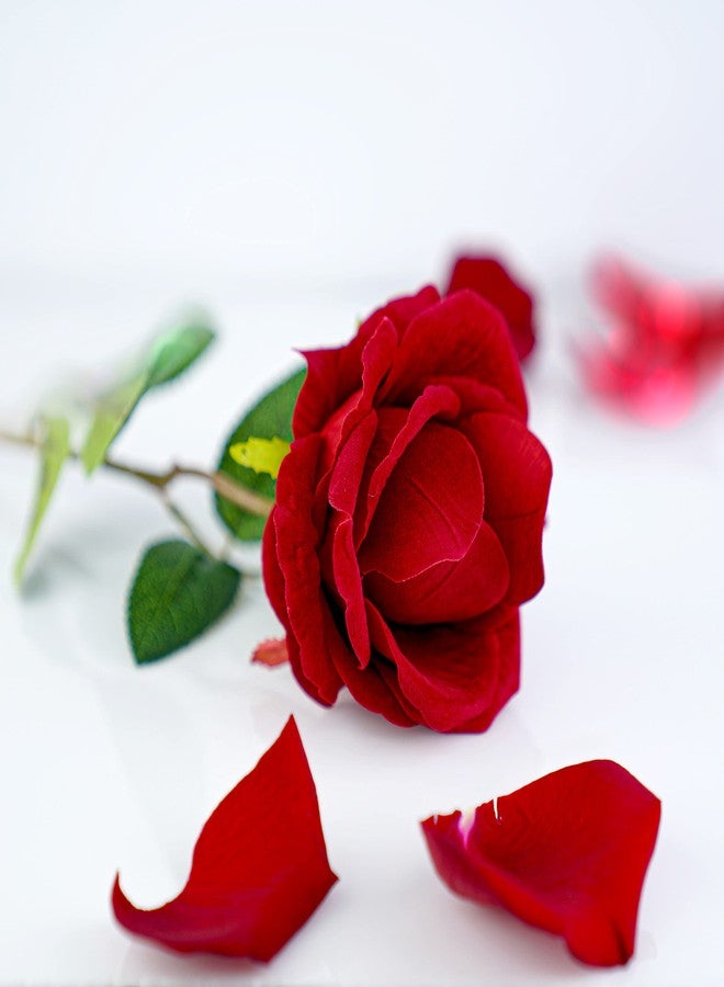 Noble Pack Noble Rose Ring Box - Flower Heart Engagement Ring Box for Proposal Ring, Ceremony, Wedding or Special Occasions (Red) - Image 5
