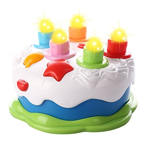 Love&Mini Birthday Cake Toys - First Birthday Cake Toy with LED Lighting, Music and Sonds, Great Baby Musical Toys for 1 2 3 4 Years Old Boys Girls Birthday and Xmas Gift - Image 1