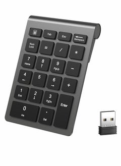 SYOSI 22 Keys Bluetooth Wireless Number Pad Rechargeable 10Key 2.4GHz Numeric Keypad Efficiently Data Entry with Arrow for Laptop Desktop MacBook Pro Air iMac iPhone iPad  - Image 1