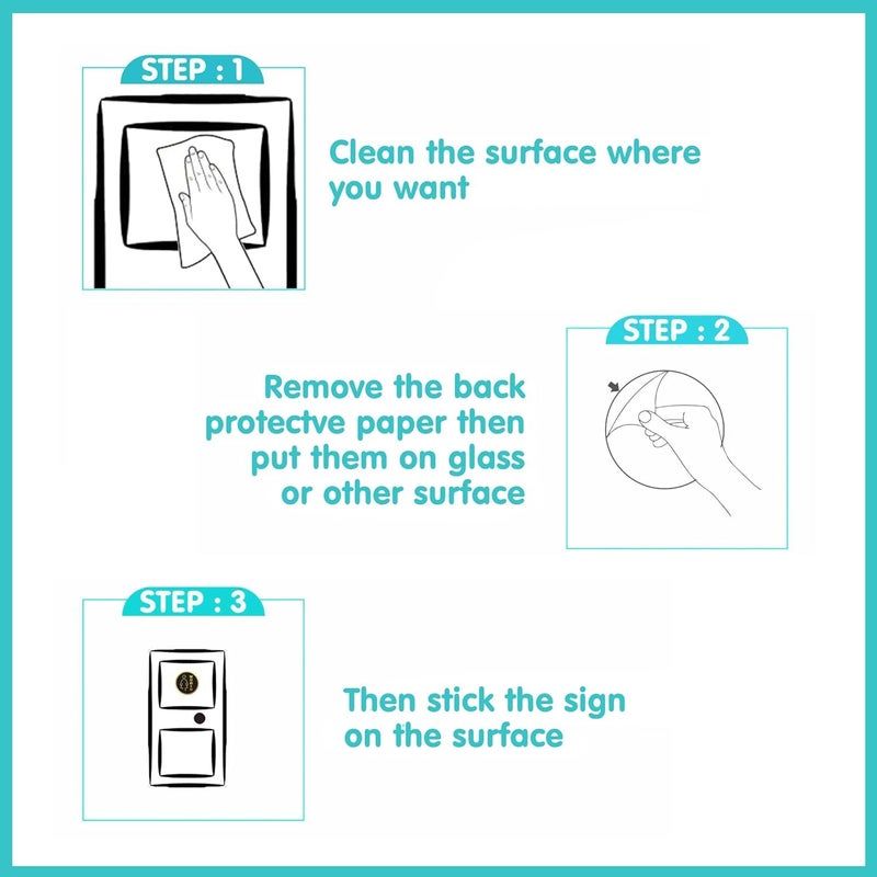 BerryBox علامة حمام للرجال والنساء من الفولاذ الأسود والفرشاة الفاخرة 7" ارتفاع سهلة التركيب بشريط لاصق 3M لمكاتب الفنادق والمراكز التجارية والمطاعم - Image 5