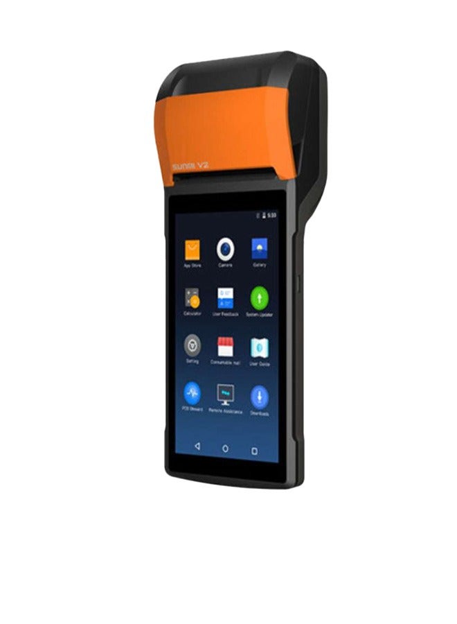 سنمي SUNMI V2 wireless thermal touch point sales receipt printer as personal assistant Black And Orange - Image 5