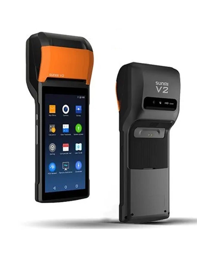 سنمي SUNMI V2 wireless thermal touch point sales receipt printer as personal assistant Black And Orange - Image 1