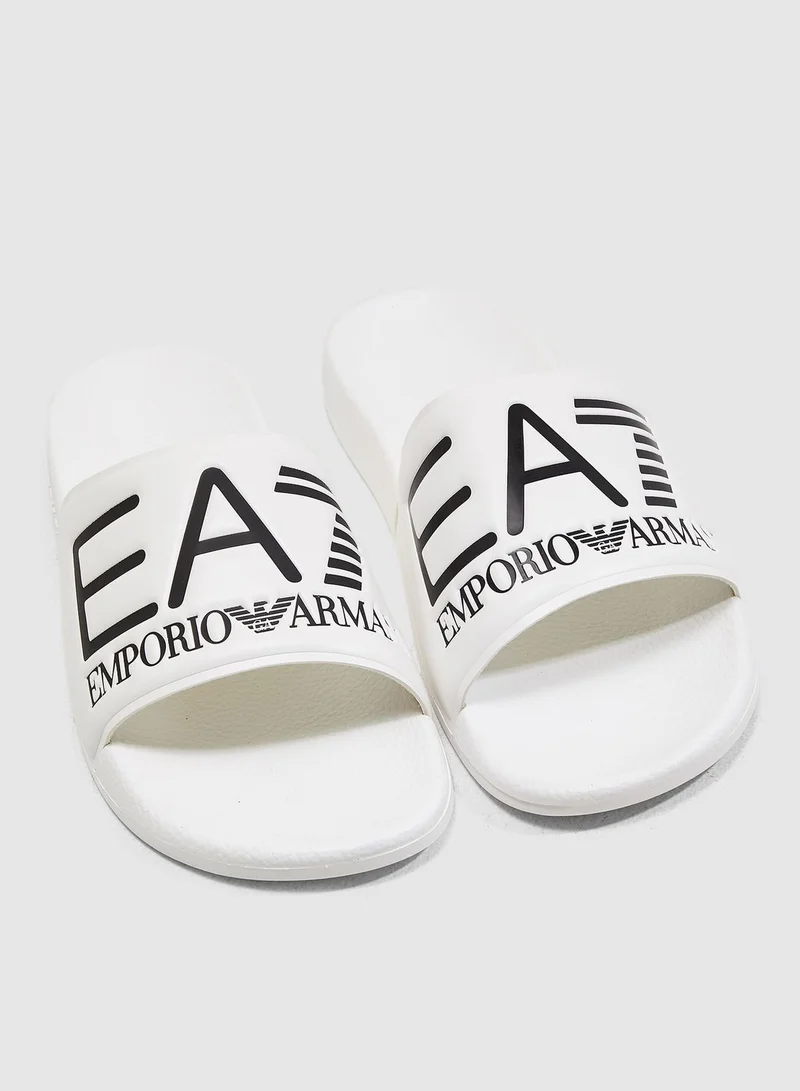 EA7 Emporio Armani Logo Slide Sandals