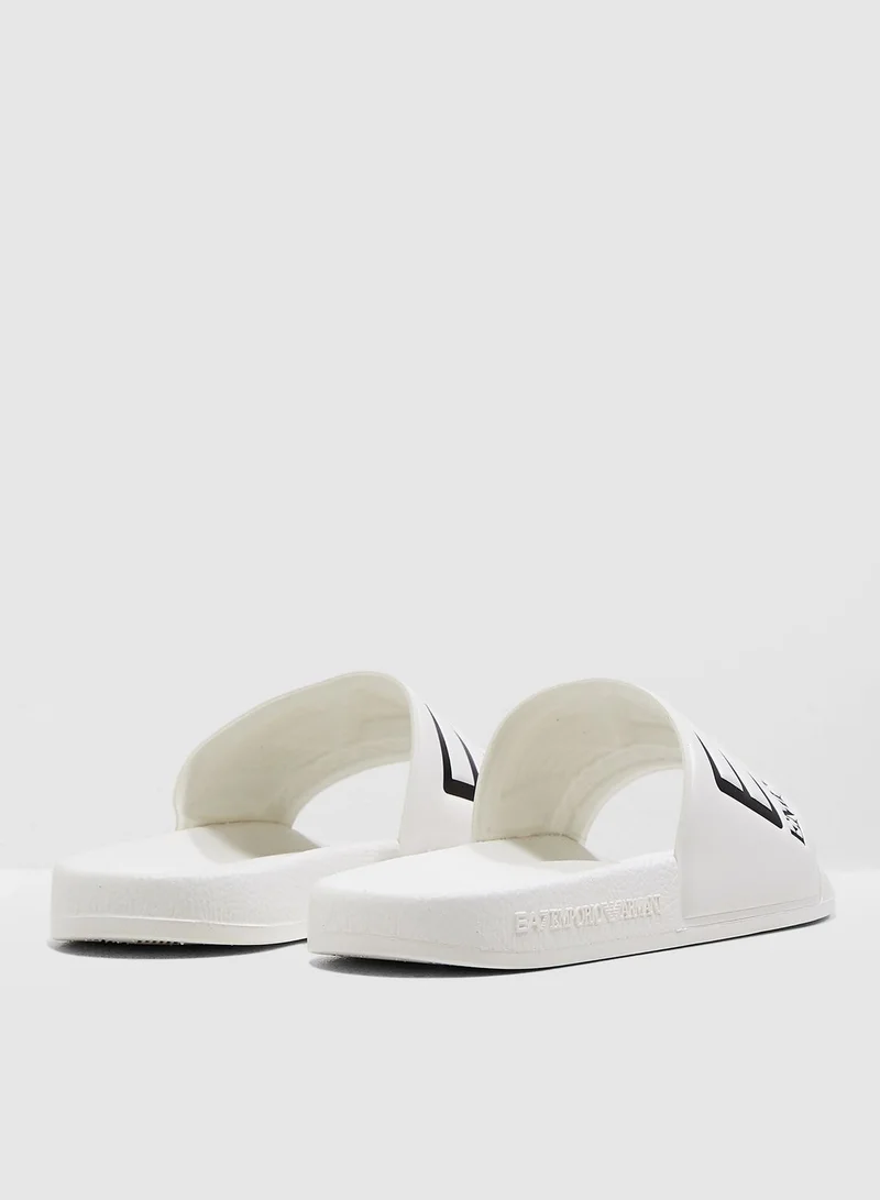 EA7 Emporio Armani Logo Slide Sandals