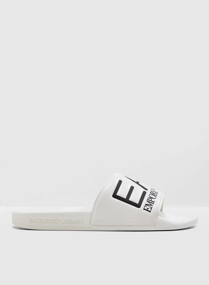 EA7 Emporio Armani Logo Slide Sandals