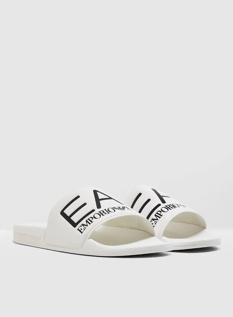 EA7 Emporio Armani Logo Slide Sandals