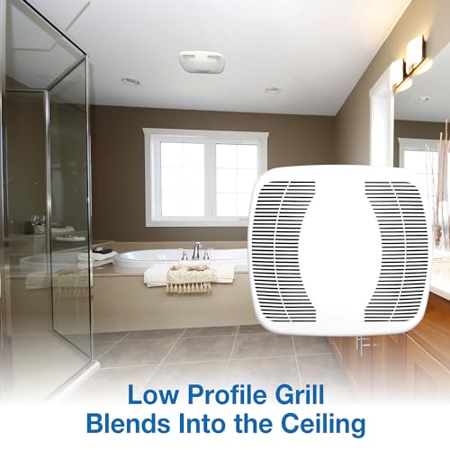 Air King 90 CFM 3.0 Sones Ceiling Mounted Snap-In Installation Bathroom Exhaust Fan, BFQ90 - Image 3