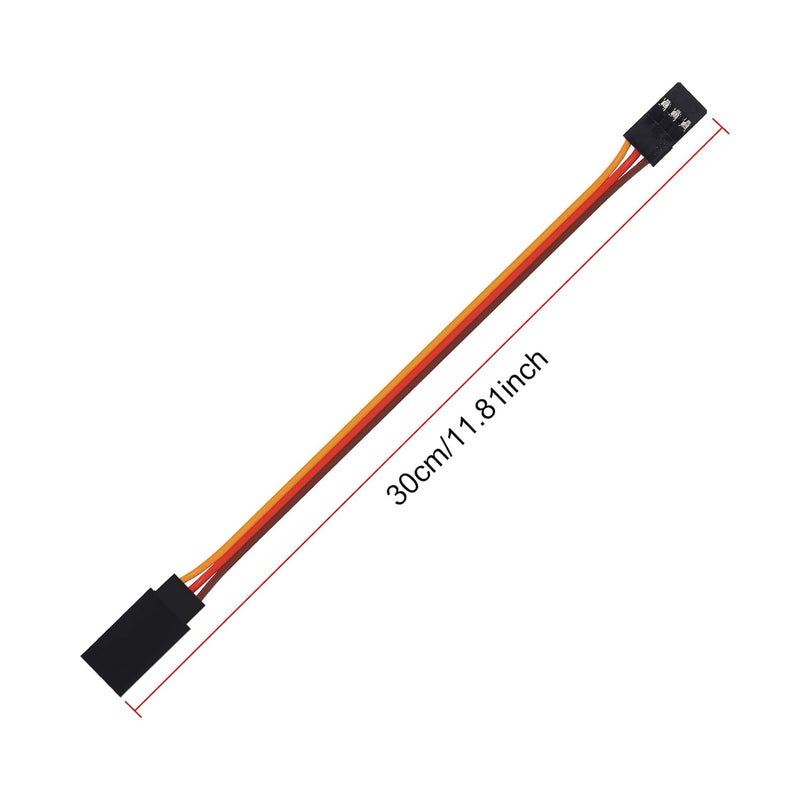 ACEIRMC 10pcs 3-Pin 30cm Servo Extension Cable Cord Female to Male Lead Wire Connector JR for RC Car Airplanes Remote Control - Image 2