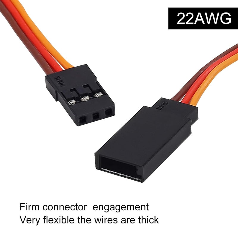 ACEIRMC 10pcs 3-Pin 30cm Servo Extension Cable Cord Female to Male Lead Wire Connector JR for RC Car Airplanes Remote Control - Image 4