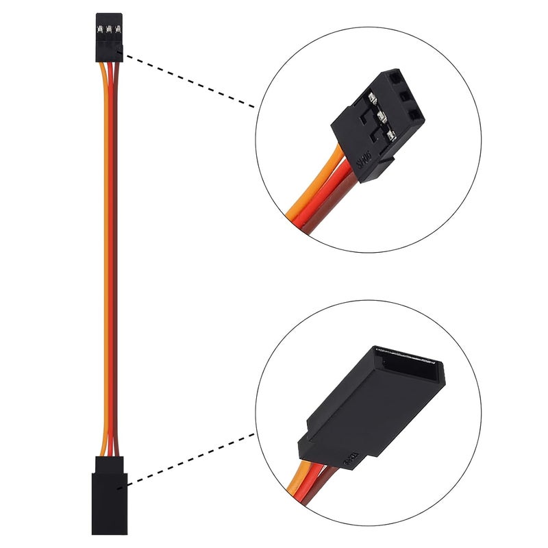ACEIRMC 10pcs 3-Pin 30cm Servo Extension Cable Cord Female to Male Lead Wire Connector JR for RC Car Airplanes Remote Control - Image 3