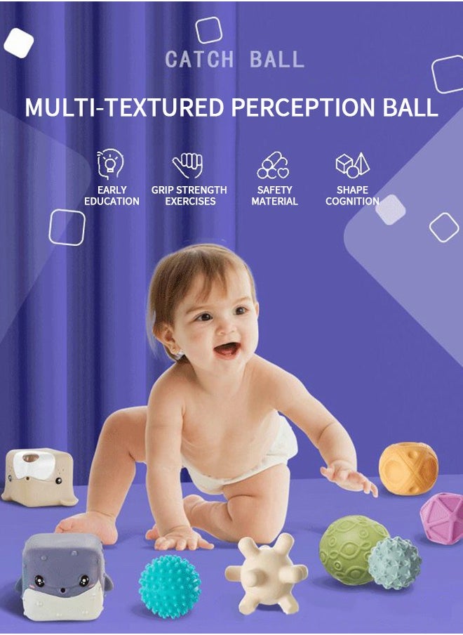 GROIC Baby Sensory Ball Set Touch Hand Ball Toy Soft Squeeze Ball, Colorful Squeeze Ball, Water Bath Toy and Stress Relief Ball Set, Textured Hand Ball Sensory Toy  - Image 2