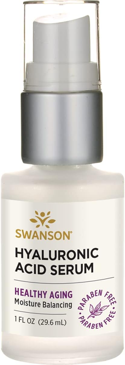 Swanson Hyaluronic Acid Serum - 1 fl Ounce (29.6 ml) - Moisturizing Serum for Skin Hydration and Youthful Appearance