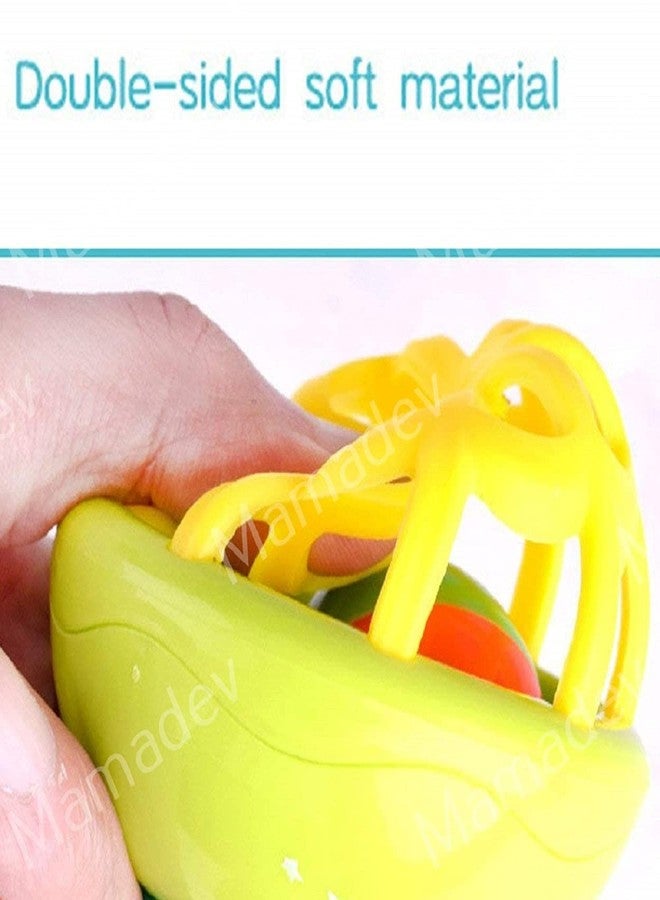 Mamadev Infant Plastic Soft Ball And Dumbbell Combo Rattle Toy For Baby Bath Toys Safe Rattle(Multi Color,1 Pis) - Image 2