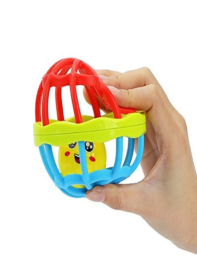 Mamadev Infant Plastic Soft Ball And Dumbbell Combo Rattle Toy For Baby Bath Toys Safe Rattle(Multi Color,1 Pis) - Image 3