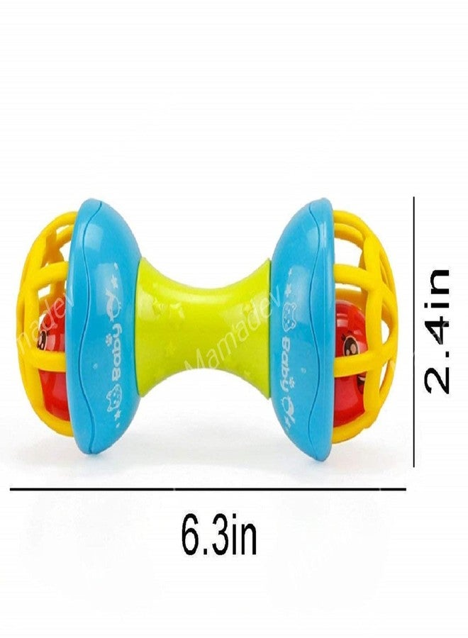 Mamadev Infant Plastic Soft Ball And Dumbbell Combo Rattle Toy For Baby Bath Toys Safe Rattle(Multi Color,1 Pis) - Image 5
