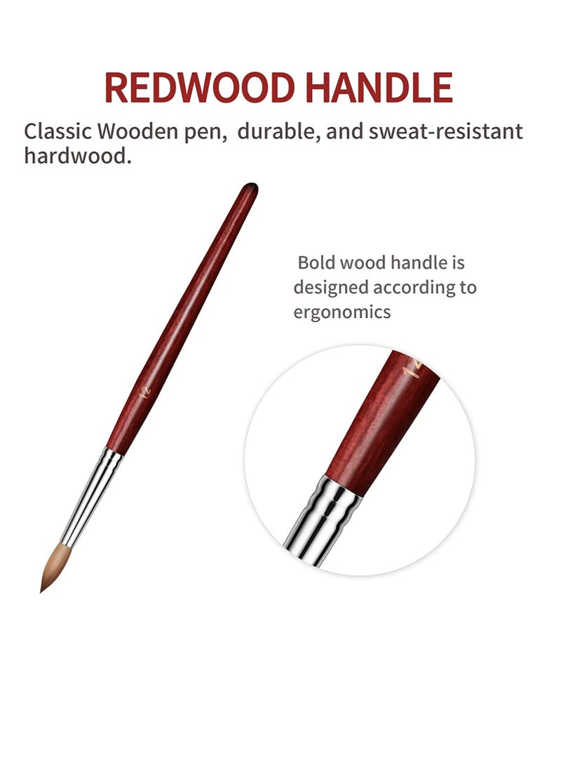 Generic 4 Pcs Acrylic Nail Brush for Acrylic Nails ,Acrylic Powder, Beginner & Professional, Size 4/6/8/12. - Image 4
