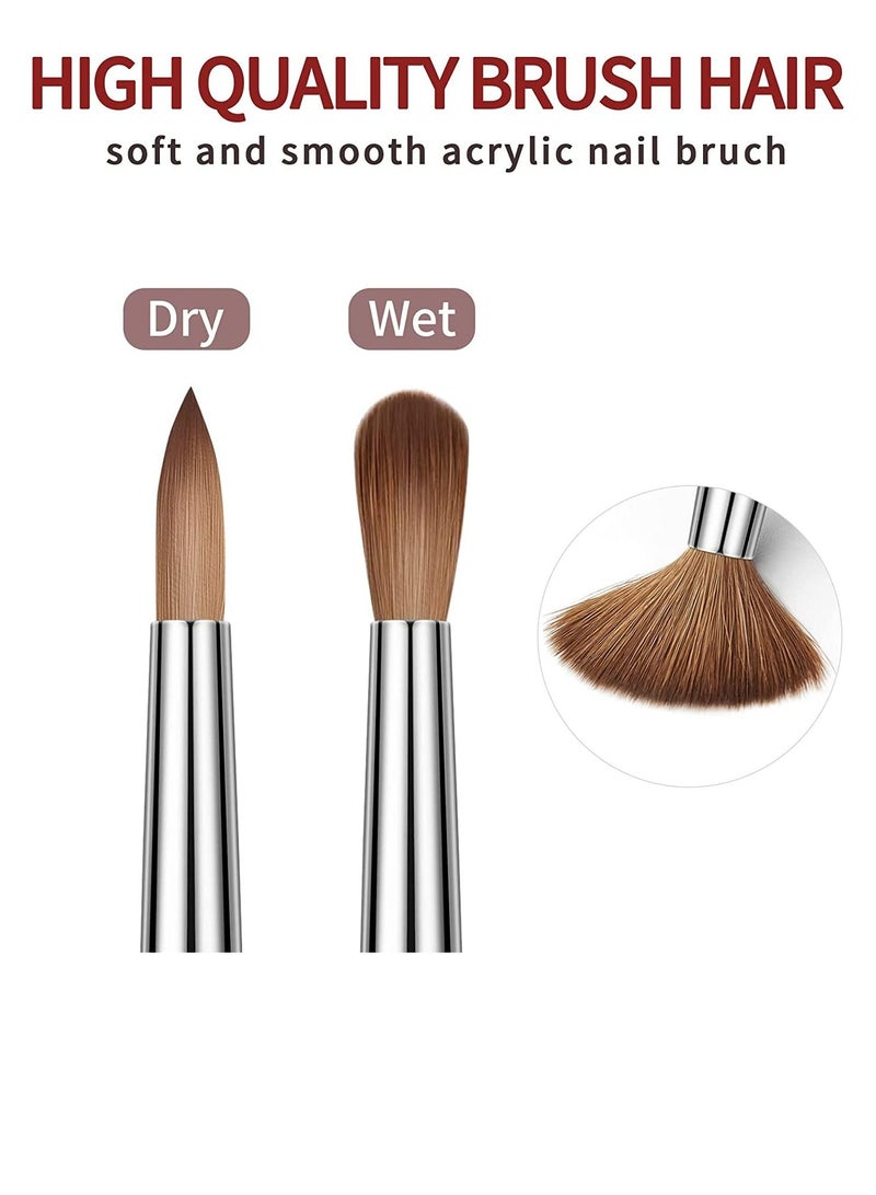Generic 4 Pcs Acrylic Nail Brush for Acrylic Nails ,Acrylic Powder, Beginner & Professional, Size 4/6/8/12. - Image 3
