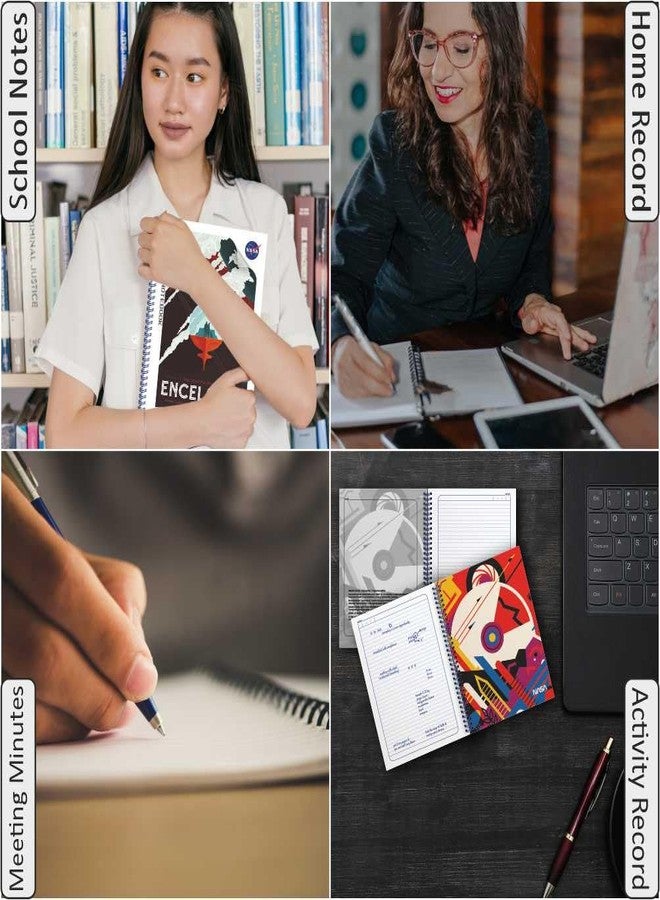 Anupam Nasa 5 Subject Spiral Notebook - 70 GSM Plain Paper - Pages 200 - Ideal for Profesionals & Students - Image 4