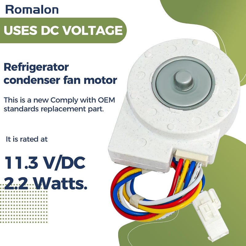 Romalon Appliancemate WR60X10209 Refrigerator Condenser Motor Replacement for GE & Hotpoint Refrigerators WR60X10155 WR60X10042 WR60X10053 WR60X10065 - Image 4
