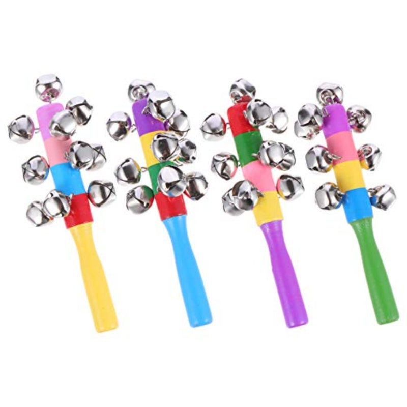 Baby Hand Toys 4 Pack Educational Toys for Infant Wrist Exercise Lightweight Baby Handbell Hand for Birthday Party - Image 1