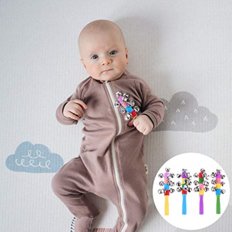 Baby Hand Toys 4 Pack Educational Toys for Infant Wrist Exercise Lightweight Baby Handbell Hand for Birthday Party - Image 2
