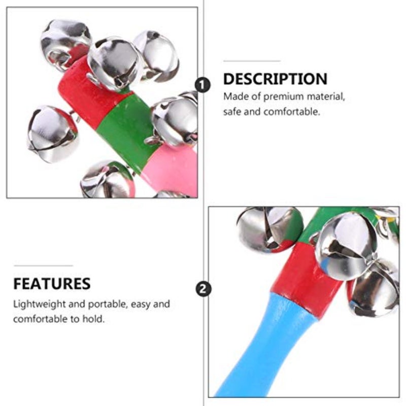 Baby Hand Toys 4 Pack Educational Toys for Infant Wrist Exercise Lightweight Baby Handbell Hand for Birthday Party - Image 3