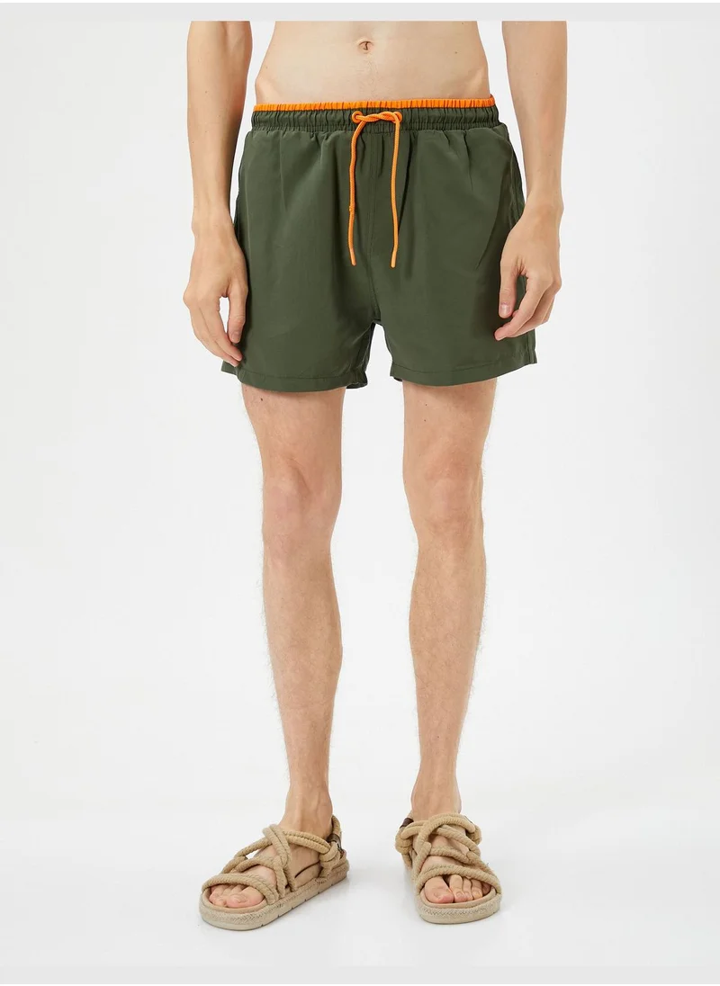 KOTON Drawstring Pocket Detail Short Swim Trunk
