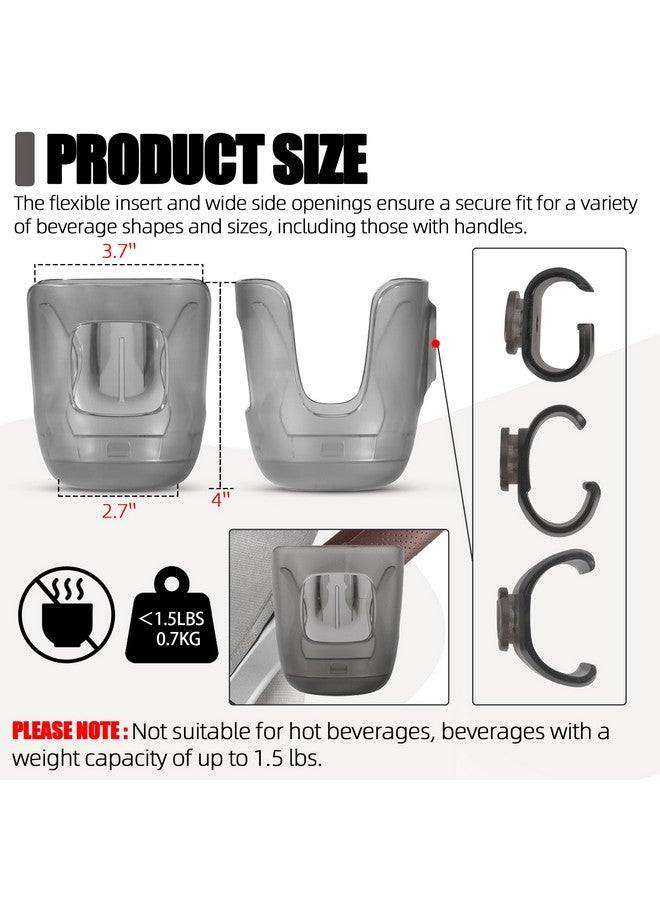 LuQiBabe Baby Stroller Cup Holder Compatibile with Uppa-Baby Vista, Cruz, Minu Strollers Cup Holder Attachment for Vista V2, Cruz V2, MinuV2 Strollers Cups Holders Accessories - Image 2
