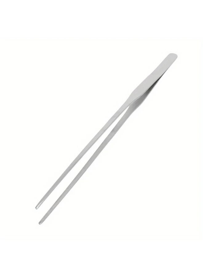 2Pcs 10 63inch Stainless Steel Aquarium Tweezers Straight Elbow Gardening Tools - Image 5
