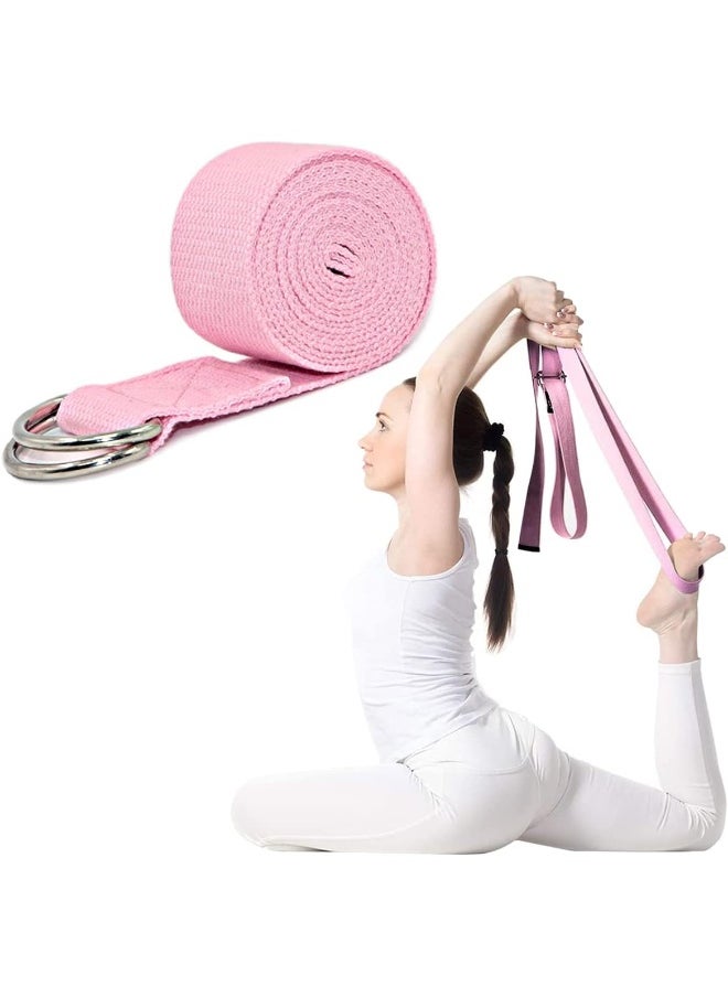 NALANDA Yoga Strap Premium Athletic Stretch Band with Adjustable Metal D-Ring Buckle Loop for Yoga, Pilates, Physical Therapy, Dance, Gym Workouts Exercise & Fitness Stretching  - Image 1