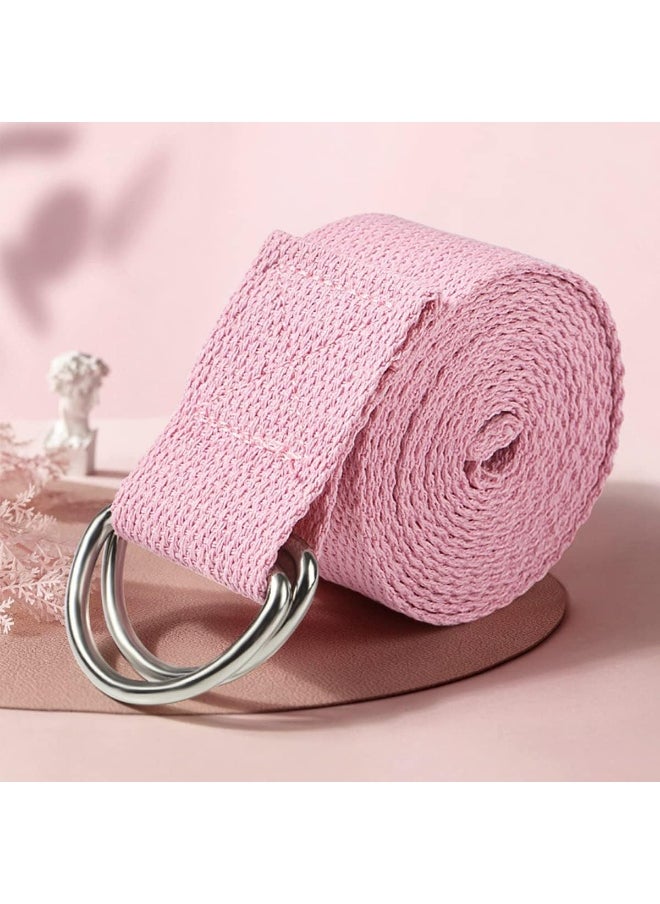 NALANDA - Yoga Strap Premium Athletic Stretch Band with Adjustable Metal D-Ring Buckle Loop for Yoga, Pilates, Physical Therapy, Dance, Gym Workouts Exercise & Fitness Stretching - Image 1