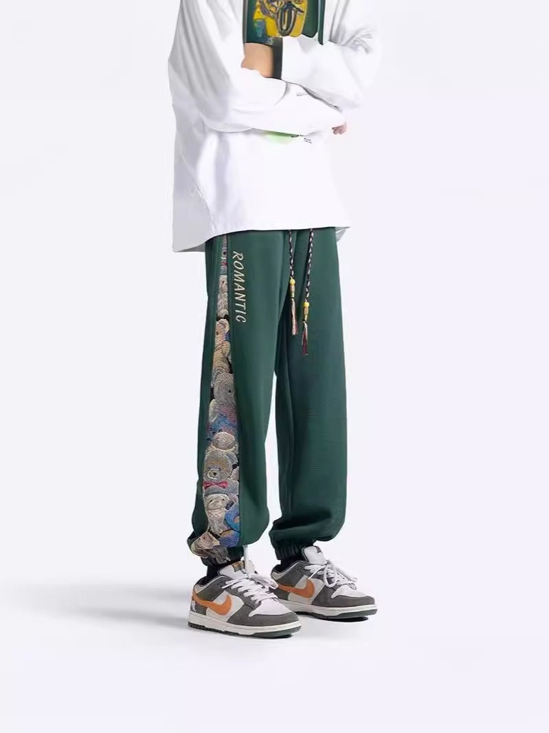 Fuiv Panda Patchwork Pants For Boys, Plus-Size, Large Size, For Teenagers And Students, Jogger Style, Hong Kong Style, Casual, Versatile, Loose Fit - Image 5