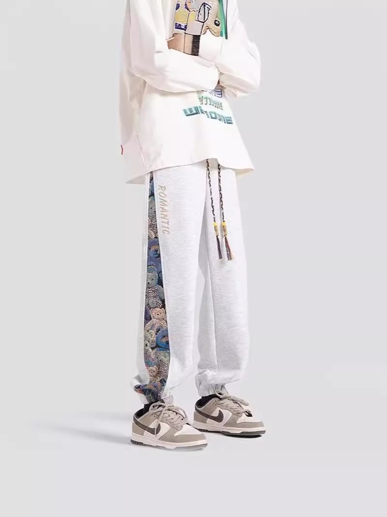 Fuiv Panda Patchwork Pants For Boys, Plus-Size, Large Size, For Teenagers And Students, Jogger Style, Hong Kong Style, Casual, Versatile, Loose Fit - Image 4