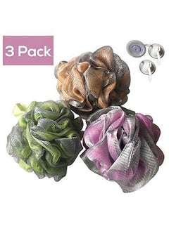TWIREY Loofah For Bathing For Women Loofah For Bathing Scrub Loofah For Men Set Of 3 (Random Colour)  - Image 3