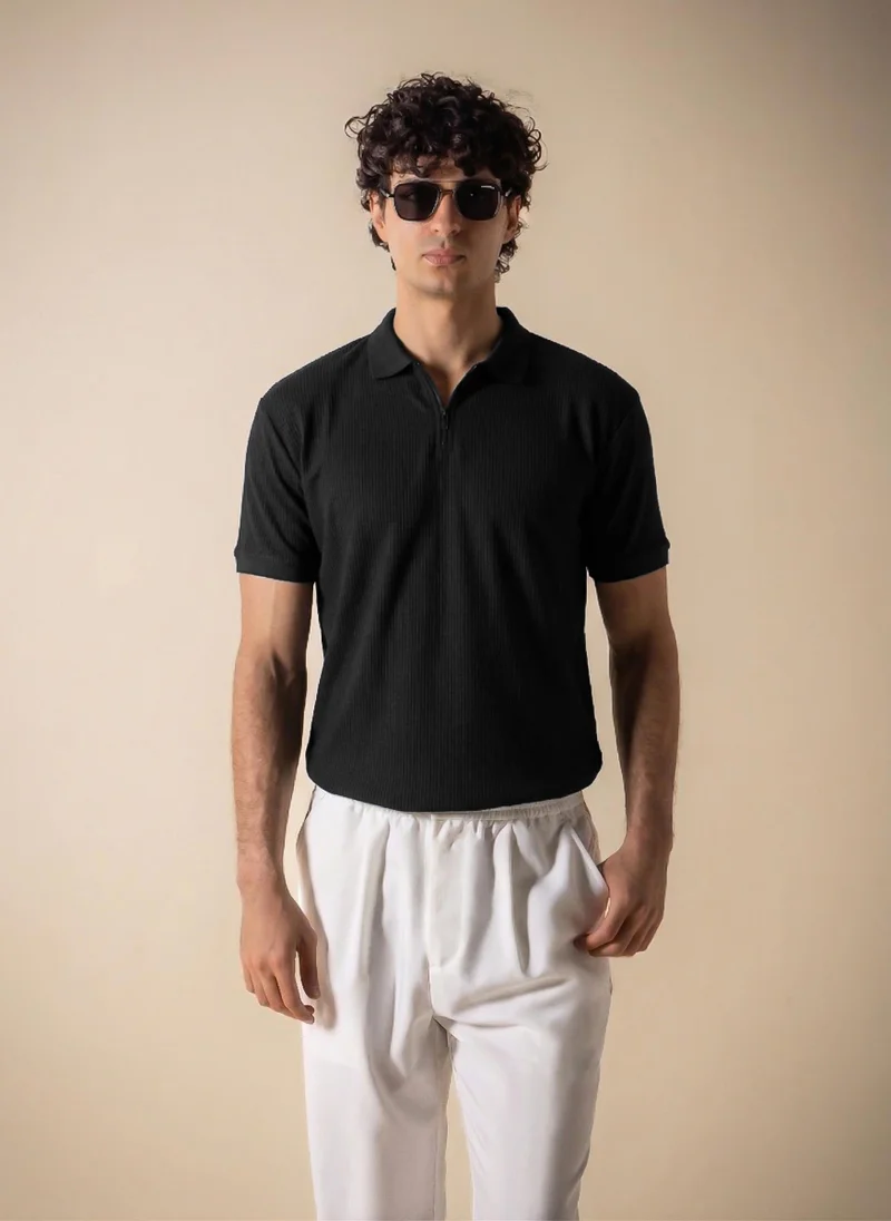 شايبس SLIM POLO SHIRT WITH ZIP