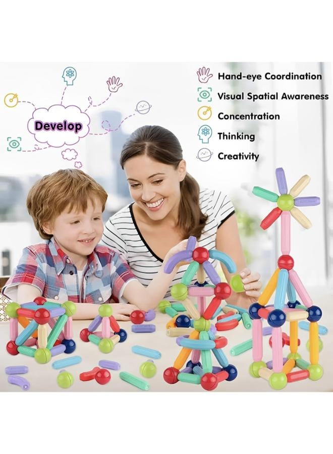 Kids Magnetic Tiles & Blocks Set (25 Pieces) - Image 4