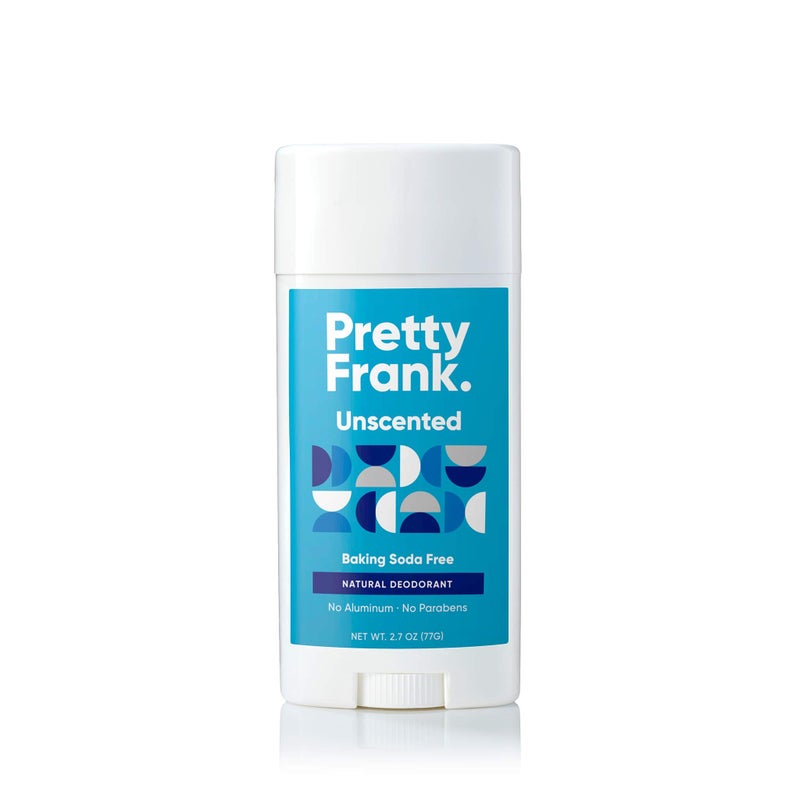 PRETTY FRANK مزيل العرق الطبيعي من بريتي فرانك خالي من الألمنيوم، خالي من بيكربونات الصوديوم، بدون رائحة (1-عبوة) | مناسب للبشرة الحساسة، فعال في التحكم بالروائح للنساء والرجال، مكونات عضوية، بدون إضافة عطر - Image 1
