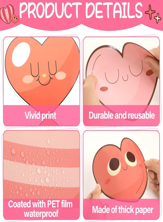ojustbeok Valentine's Day Bulletin Board Decoration You Make My Heart Pop Cutouts Happy Valentine’s Day Classroom Decoration Candy Heart Poster for Class School Home Office Chalkboard Wall Door Supplies - Image 3